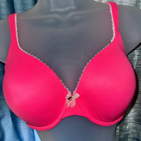 Victoria’s Secret ~ Body By Victoria~ Lined Perfect Coverage Bra, Hot Pink - 36D - Picture 1 of 9